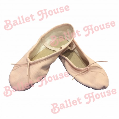 Zapatillas media punta lona rosada