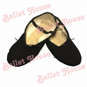 Zapatillas media punta lona negra