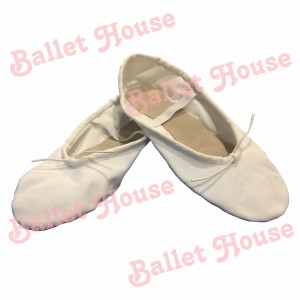 Zapatillas media punta lona blanca
