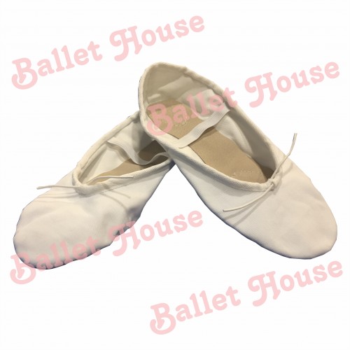 Zapatillas media punta lona blanca